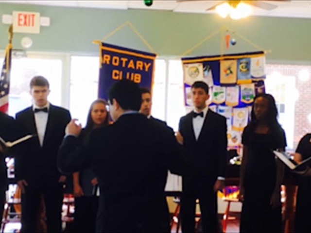 Shenandoah Valley Choral Group performing a private concert for the Rotary Club at the December 9 meeting.